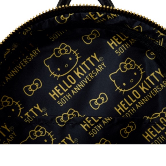 Loungefly Sanrio Hello Kitty 50th Anniversary Metallic Gold Mini Backpack
